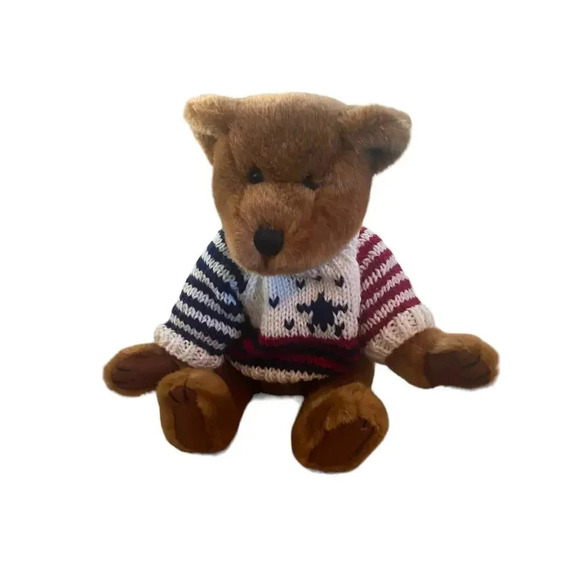 Fine Toy Teddy Bear Plush Brown Stuffed Animal Bear American USA - Picture 1 of 5